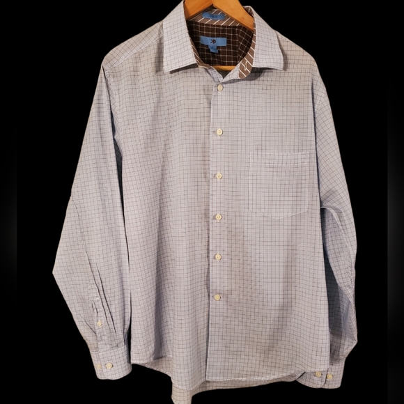 Egara Other - Egara Slim Fit Spread Collar Sport Shirt for Men, Blue XL